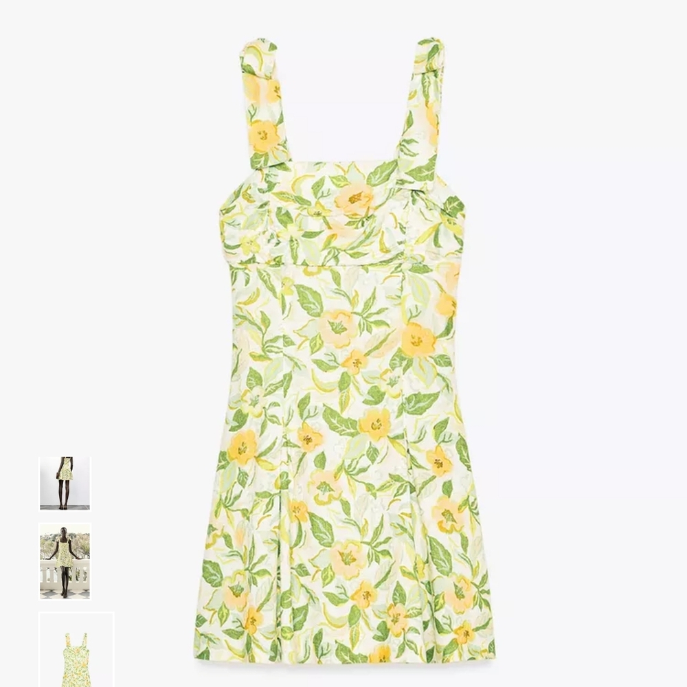 Zara Lemon Print Mini Dress - Picture 6 of 12